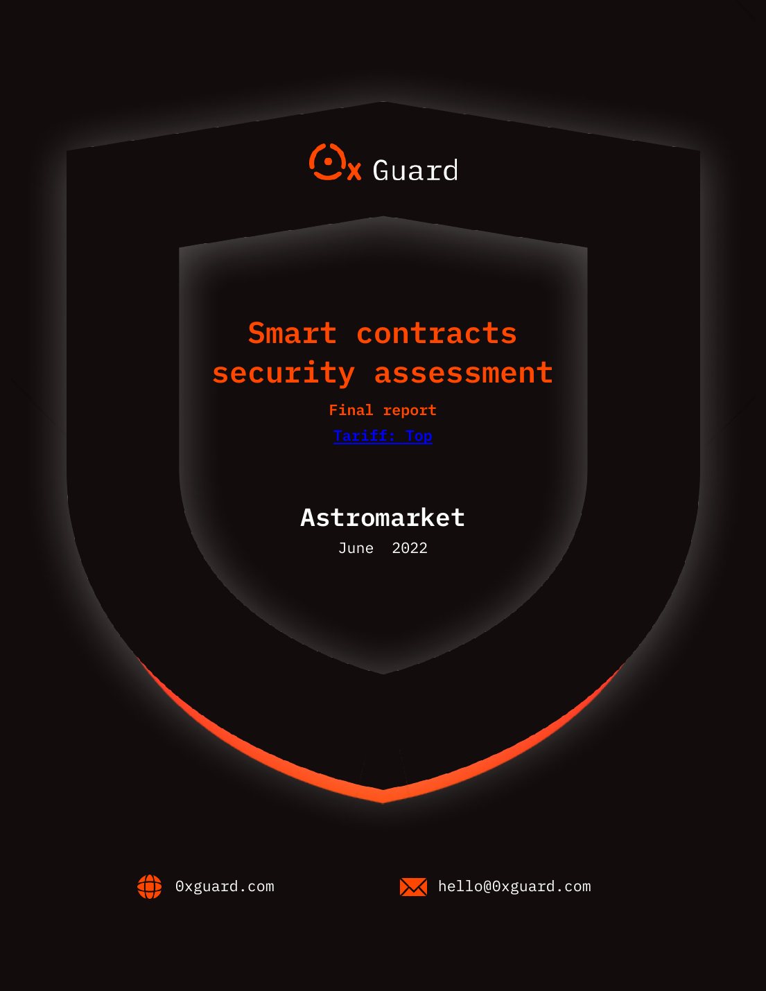 Cover of Astromarket Audit Report by 0xGuard